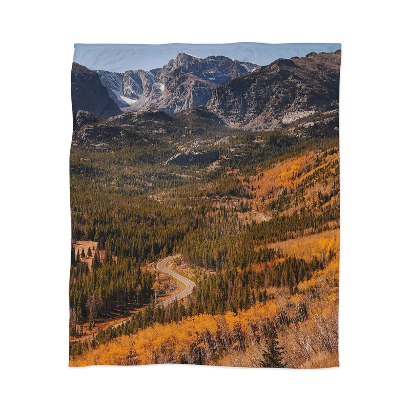 Road to the Rockies Throw Blanket