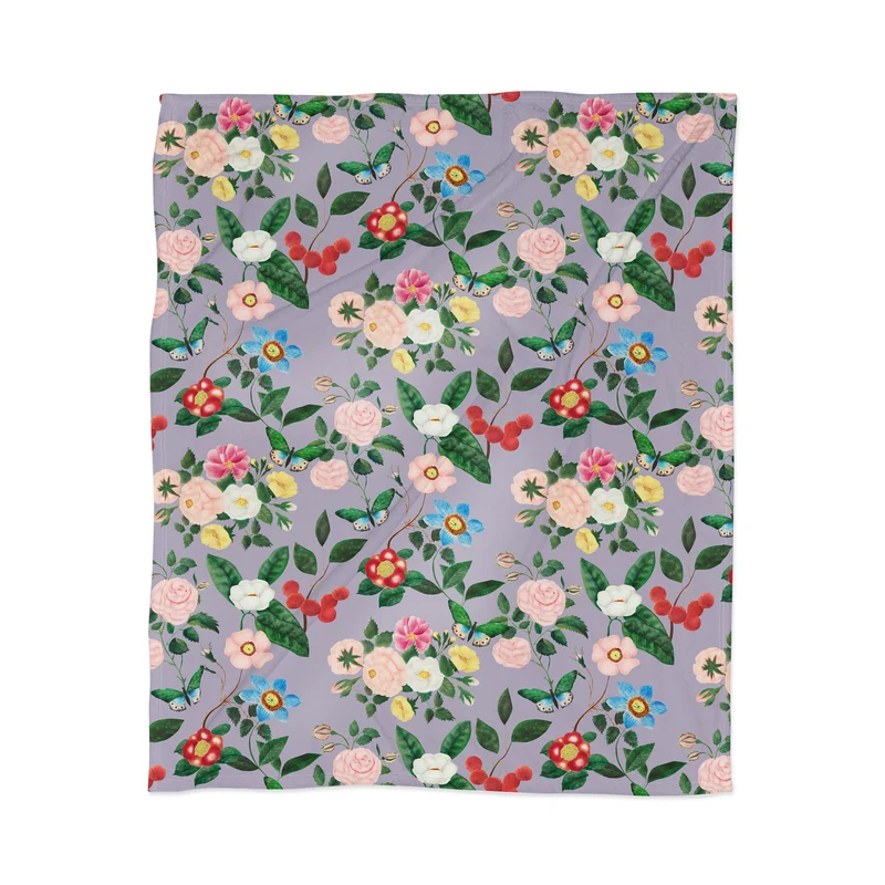 Early June Lavender Throw Blanket