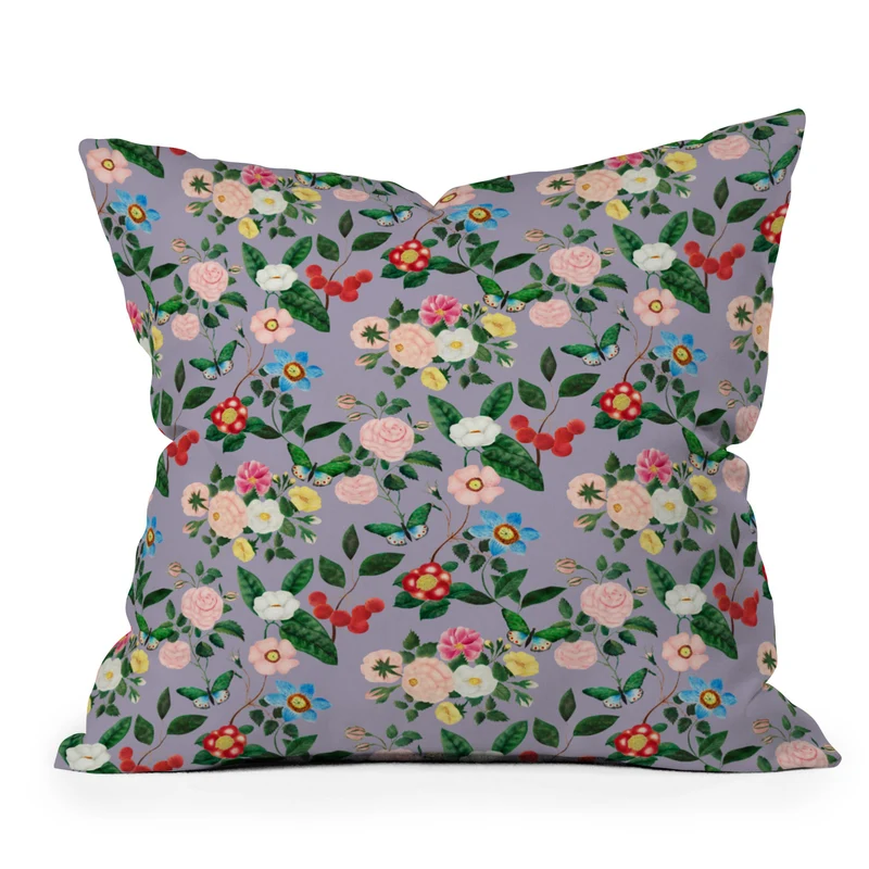 Early June Lavender Throw Pillow