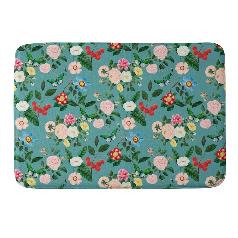 Early June Light Teal Bath Mat