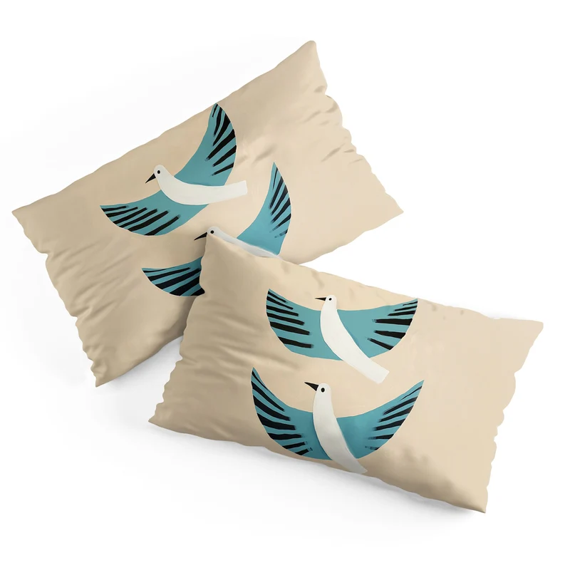 Two Graceful White Birds Pillow Sham