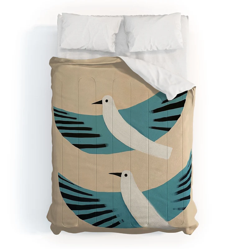 Two Graceful White Birds Comforter