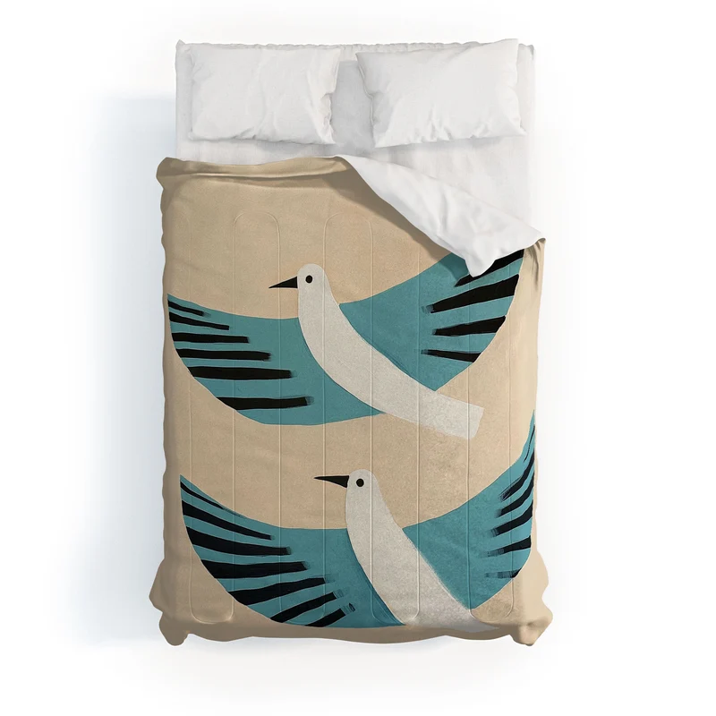 Two Graceful White Birds Comforter