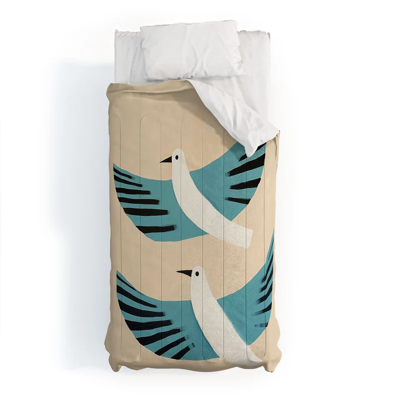 Two Graceful White Birds Comforter