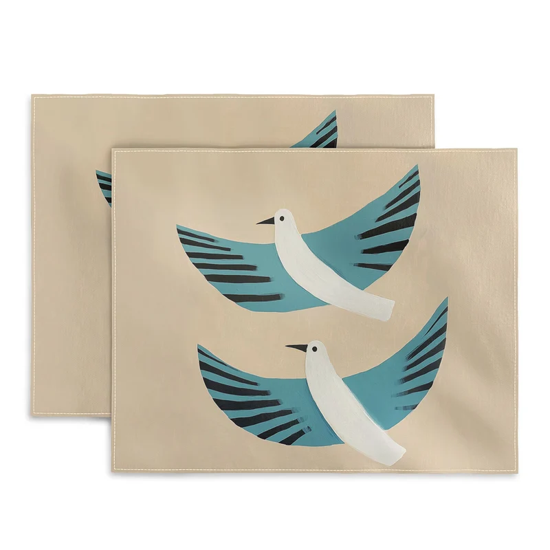 Two Graceful White Birds Placemat