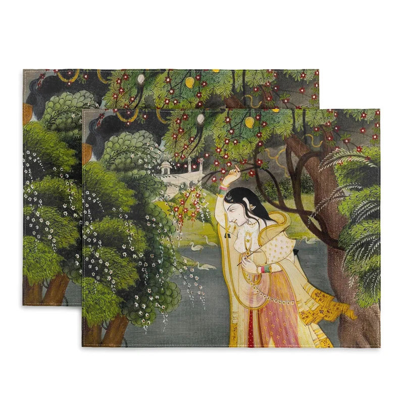 Virahini Nayika Indian Miniature Art Placemat