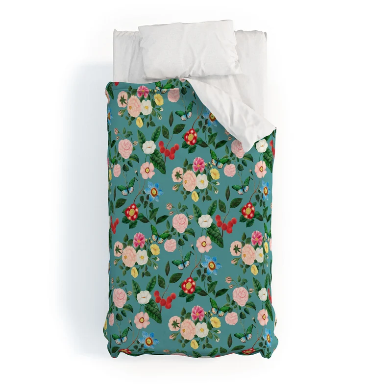Early June Light Teal Duvet Cover