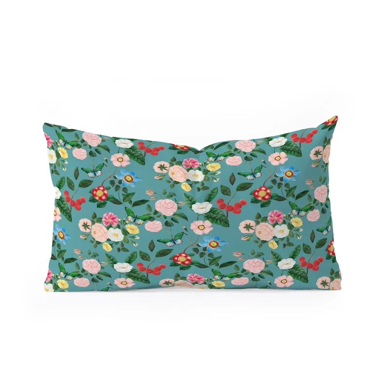 Early June Light Teal Rectangular Pillow