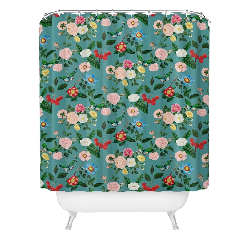 Early June Light Teal Shower Curtain