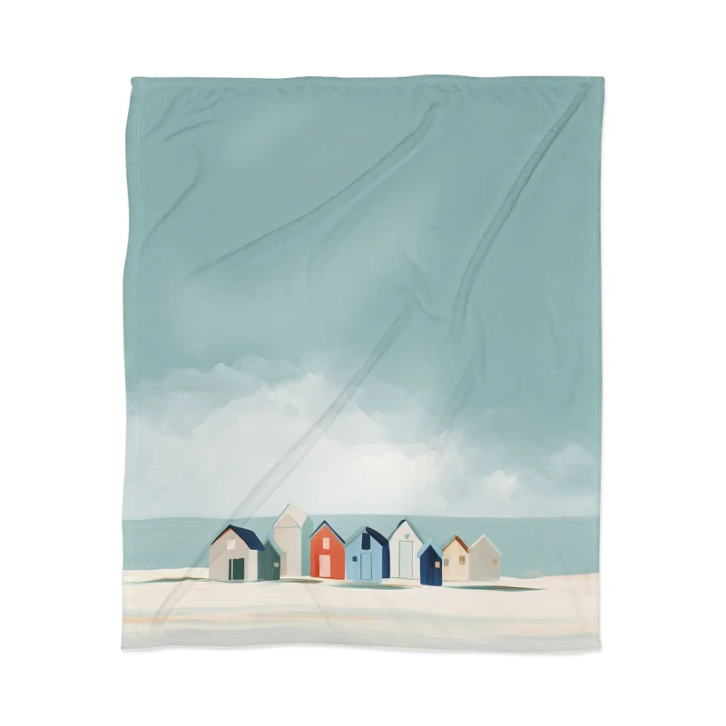 Beach Houses Throw Blanket