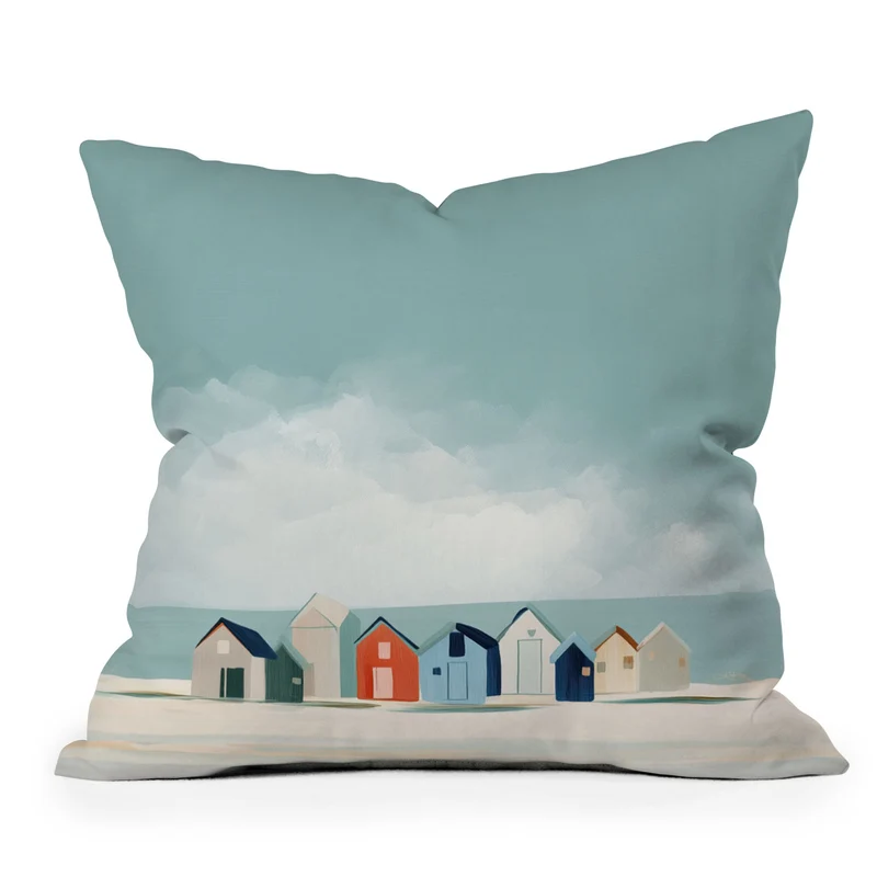 Beach Houses Throw Pillow