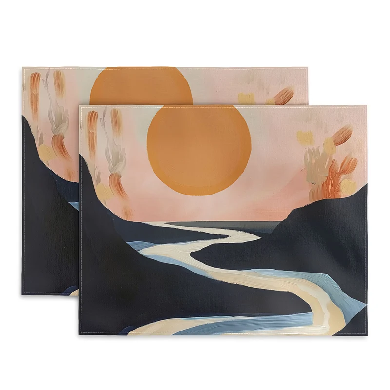 Abstract River Sunset Placemat