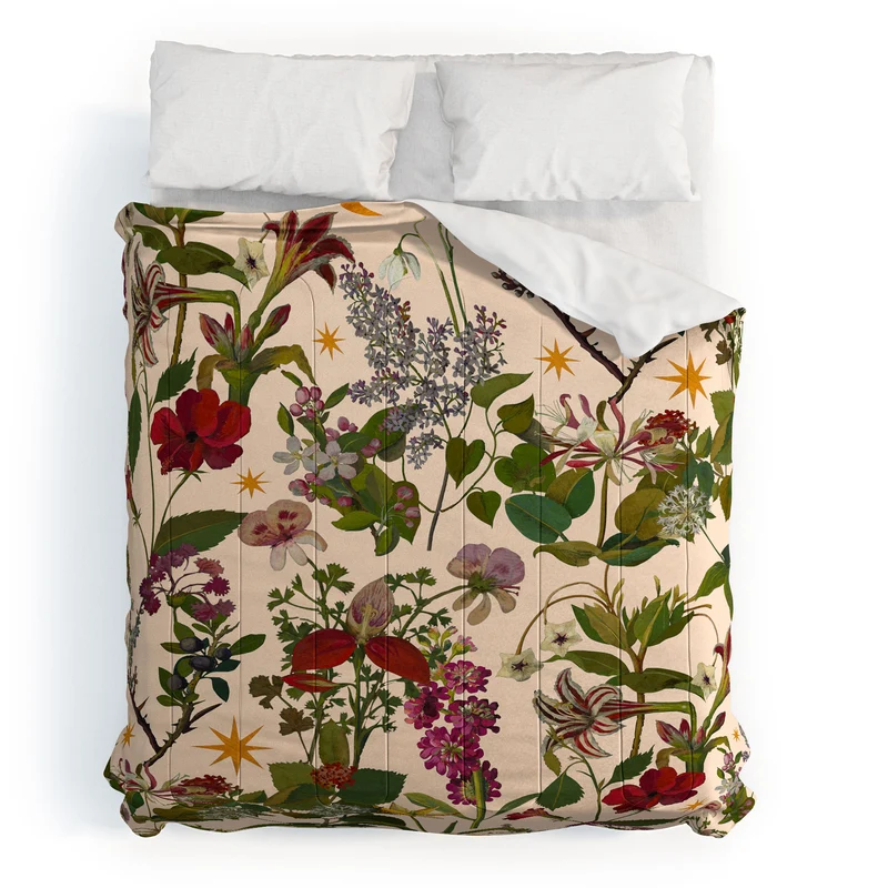 Amryllis Star Neutral Comforter