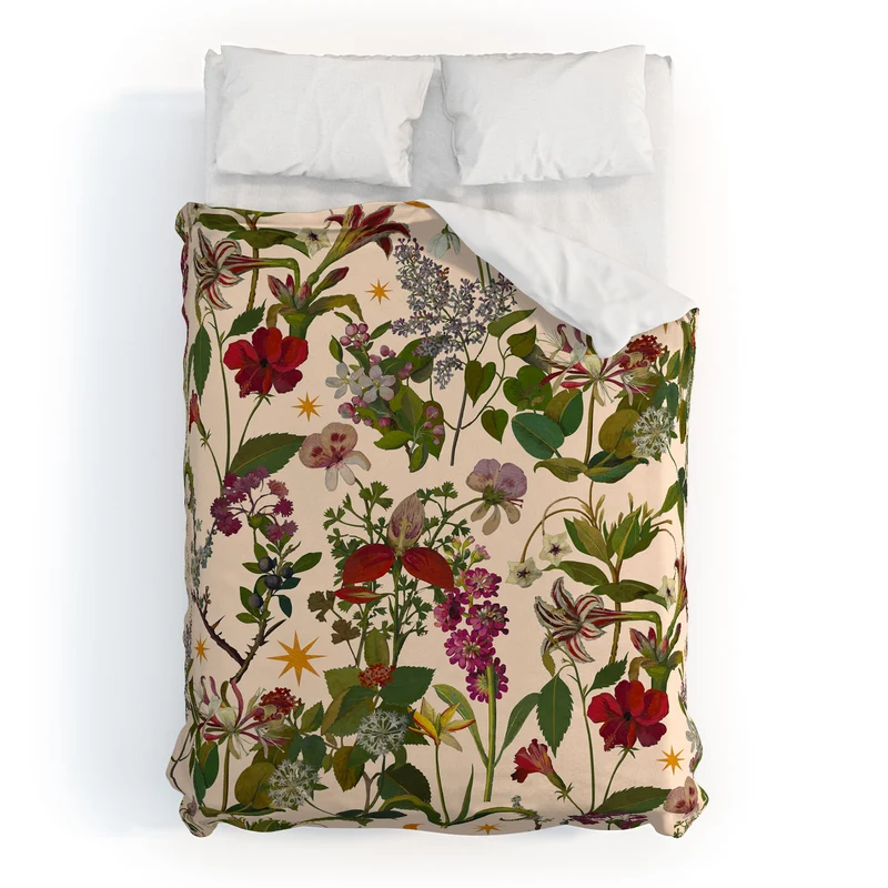 Amryllis Star Neutral Duvet Cover