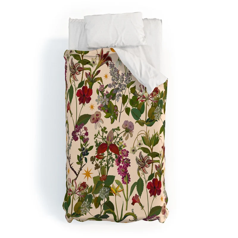 Amryllis Star Neutral Duvet Cover