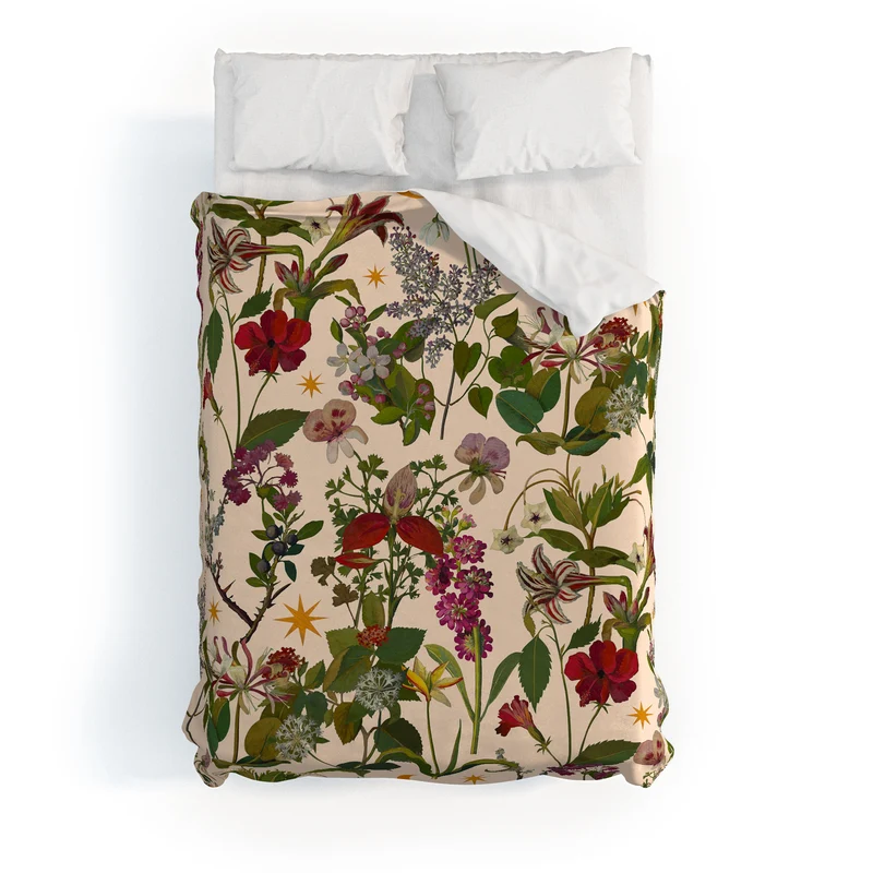 Amryllis Star Neutral Duvet Cover