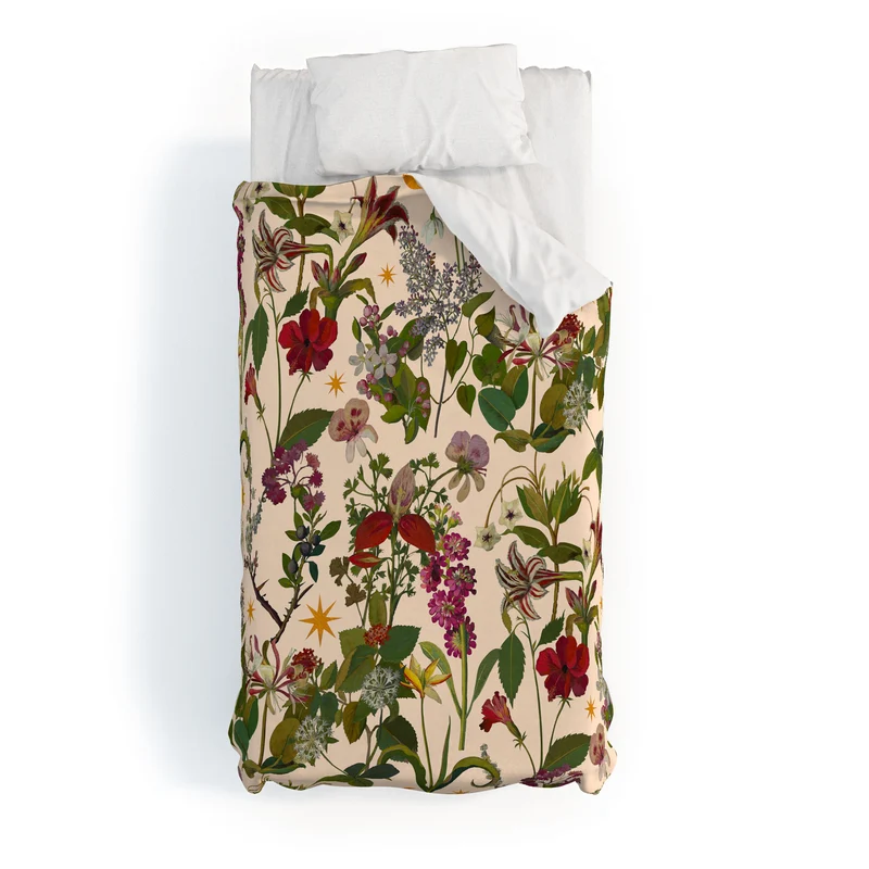 Amryllis Star Neutral Duvet Cover