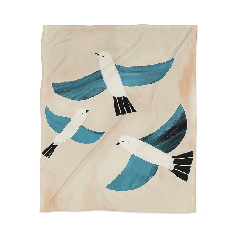 Seabird Trio Throw Blanket