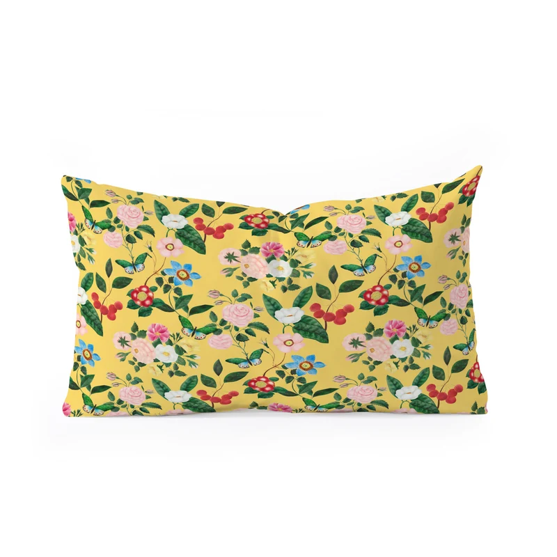 Early June Yellow Rectangular Pillow