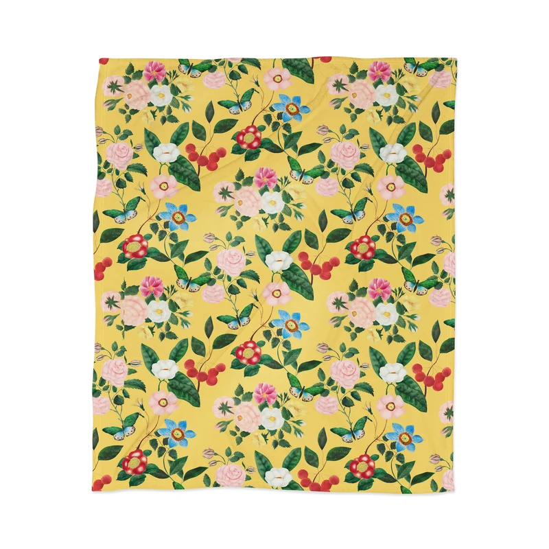 Early June Yellow Throw Blanket