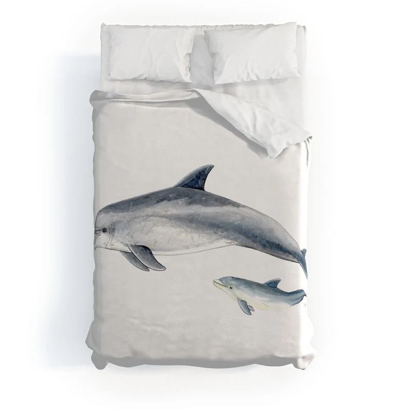 Bottlenose dolphin Tursiops truncatus Duvet Cover