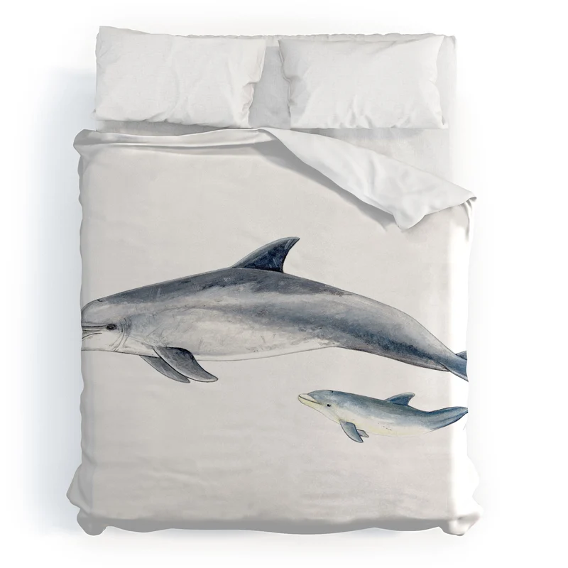 Bottlenose dolphin Tursiops truncatus Duvet Cover