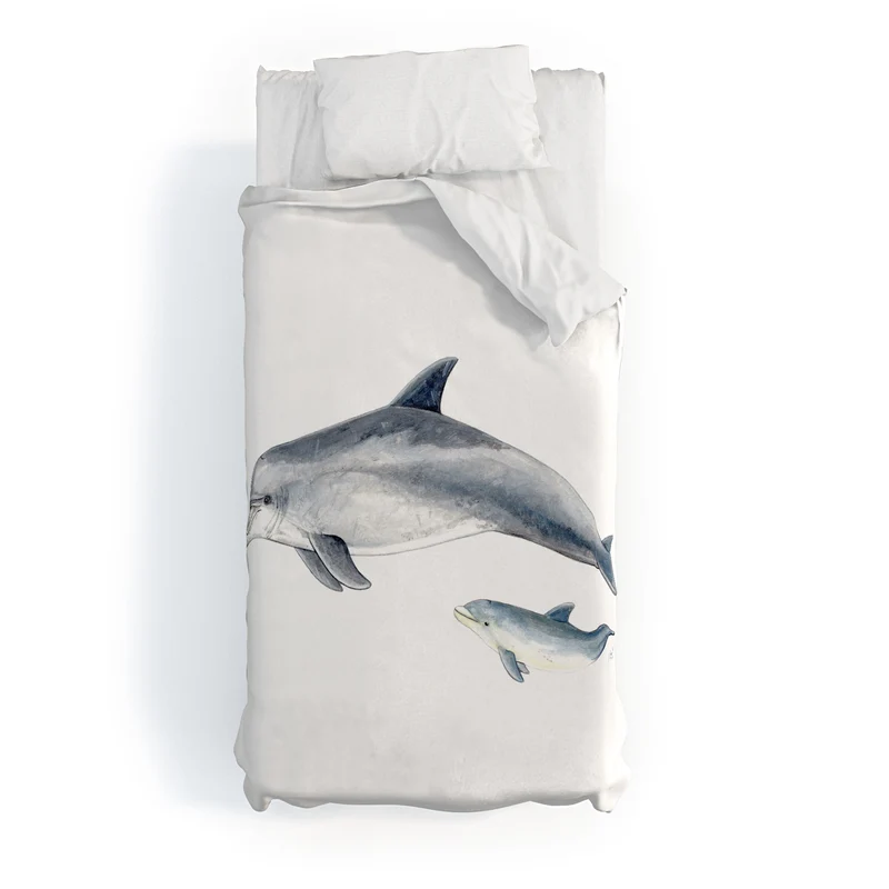 Bottlenose dolphin Tursiops truncatus Duvet Cover