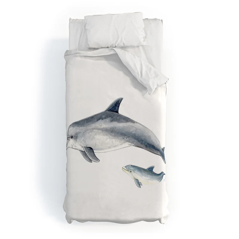 Bottlenose dolphin Tursiops truncatus Duvet Cover