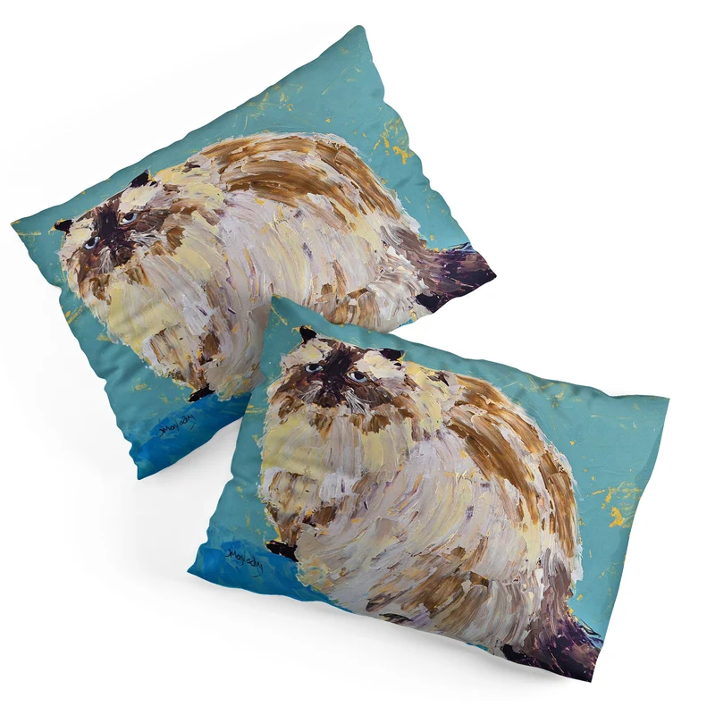 Impressionistic Cat Portrait Pillow Sham