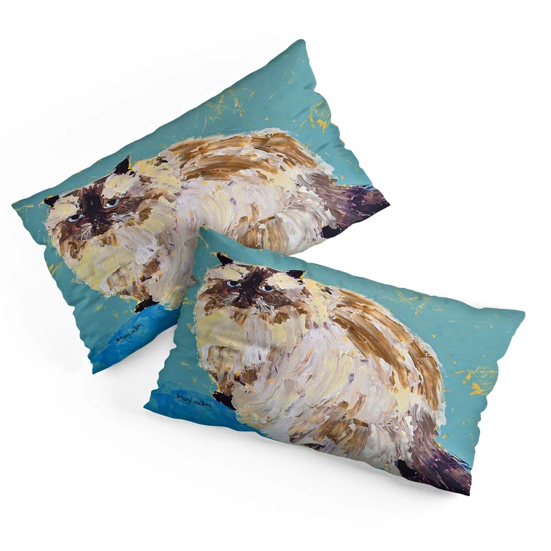Impressionistic Cat Portrait Pillow Sham