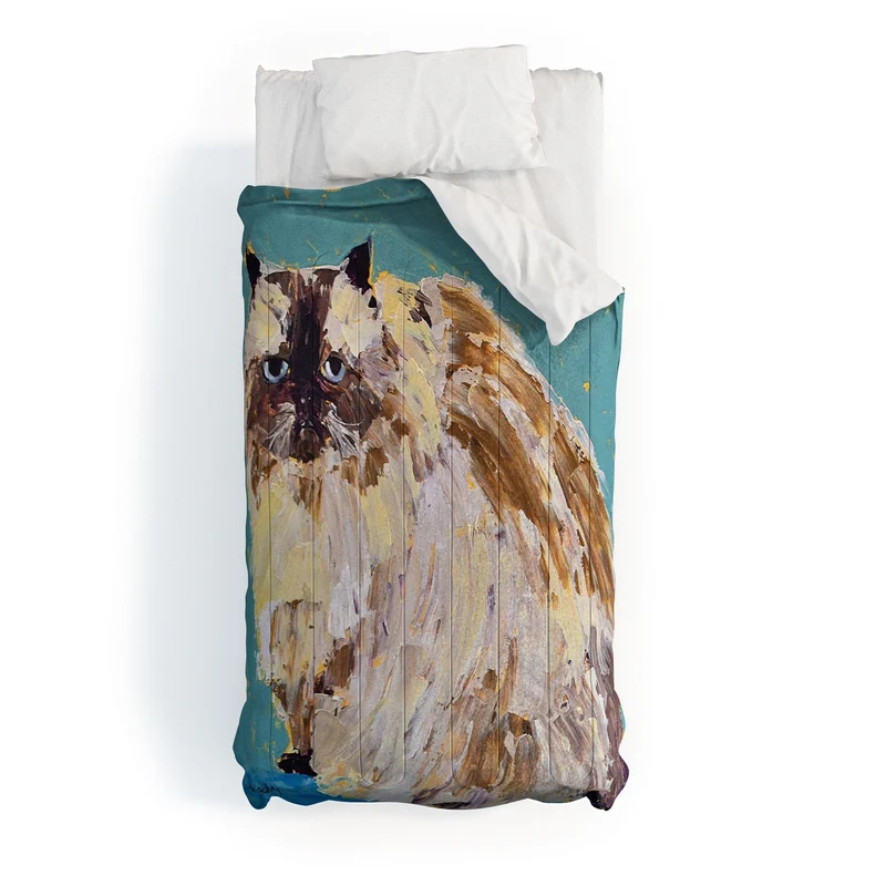 Impressionistic Cat Portrait Comforter