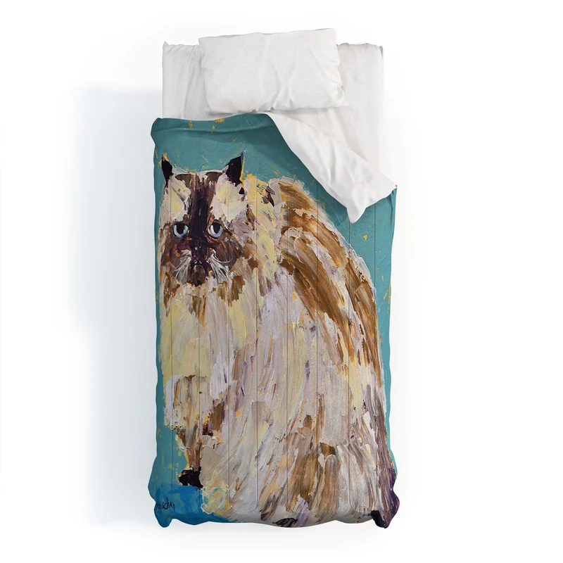 Impressionistic Cat Portrait Comforter