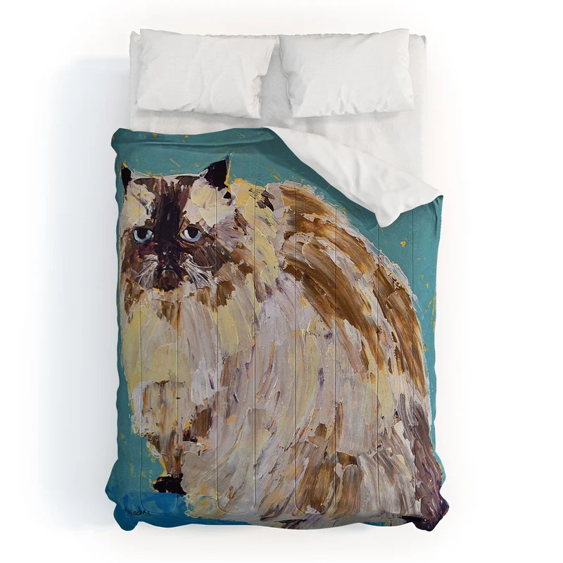 Impressionistic Cat Portrait Comforter