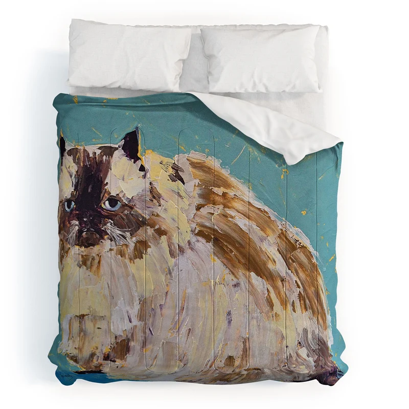 Impressionistic Cat Portrait Comforter