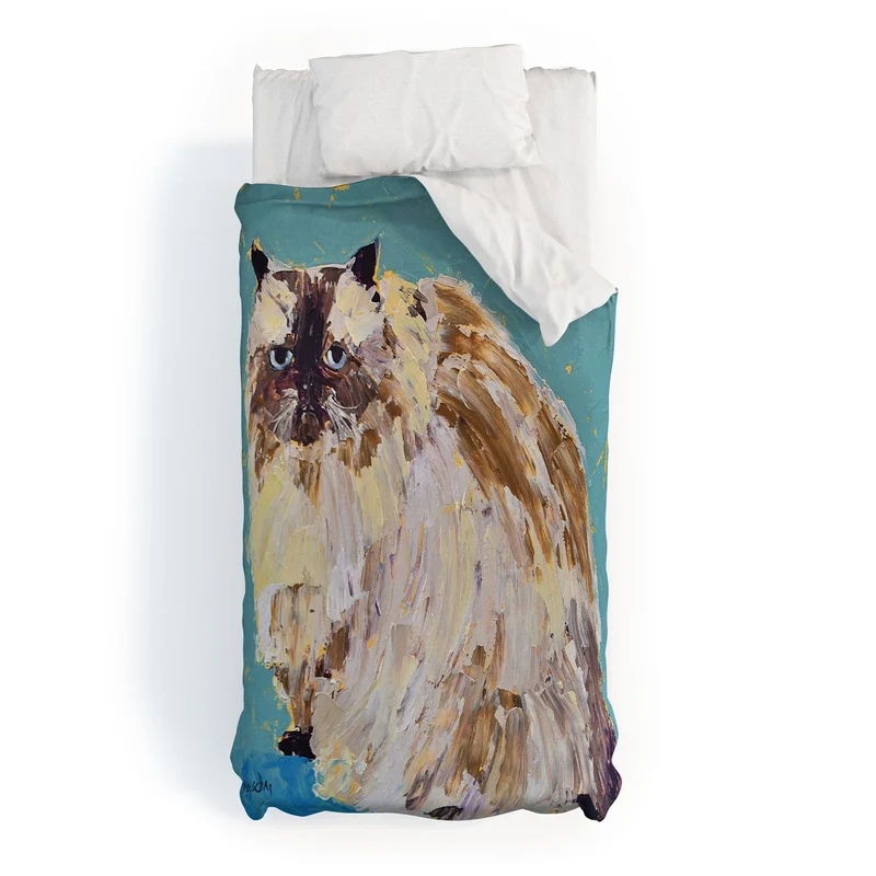 Impressionistic Cat Portrait Duvet Cover