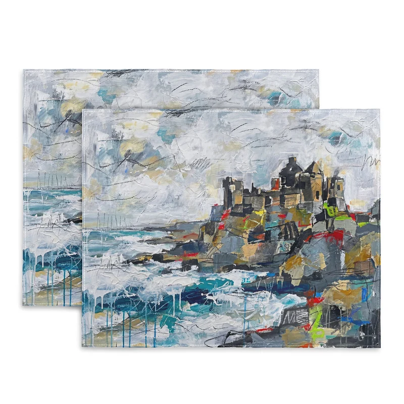 Dunluce Castle Abstract Coastal Art Placemat