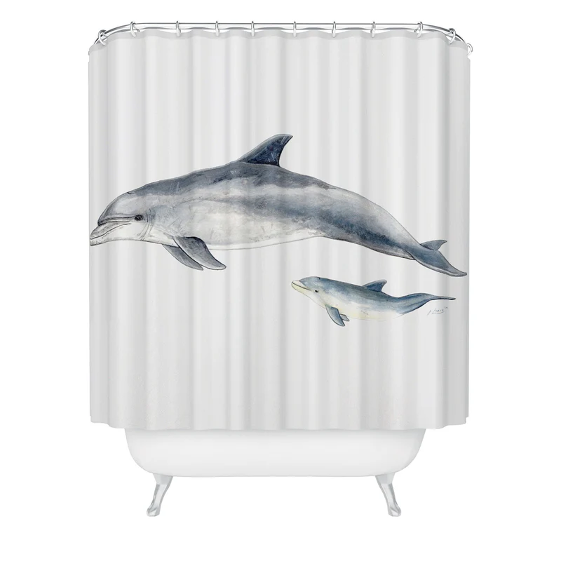 Bottlenose dolphin Tursiops truncatus Shower Curtain
