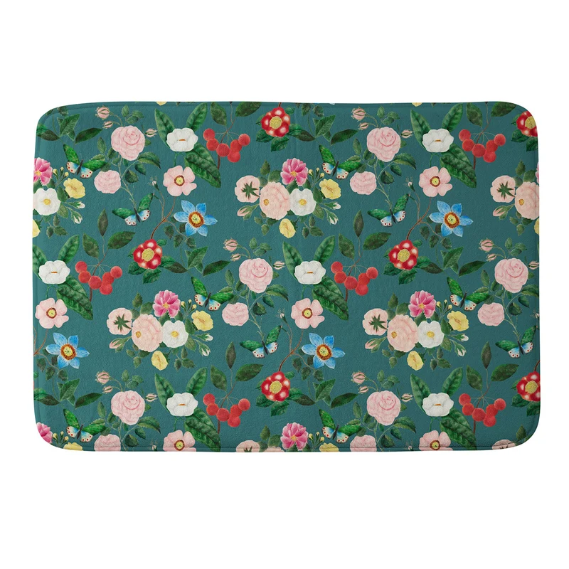 Early June Teal Bath Mat