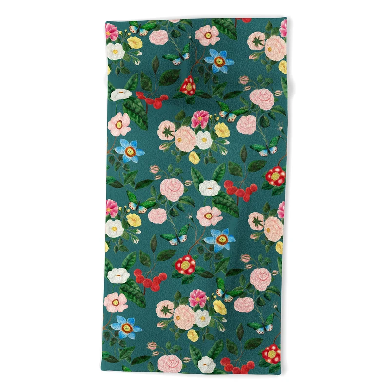 Early June Teal Bath Towel