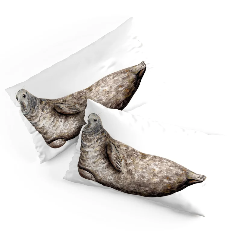 Grey seal Pillow Sham