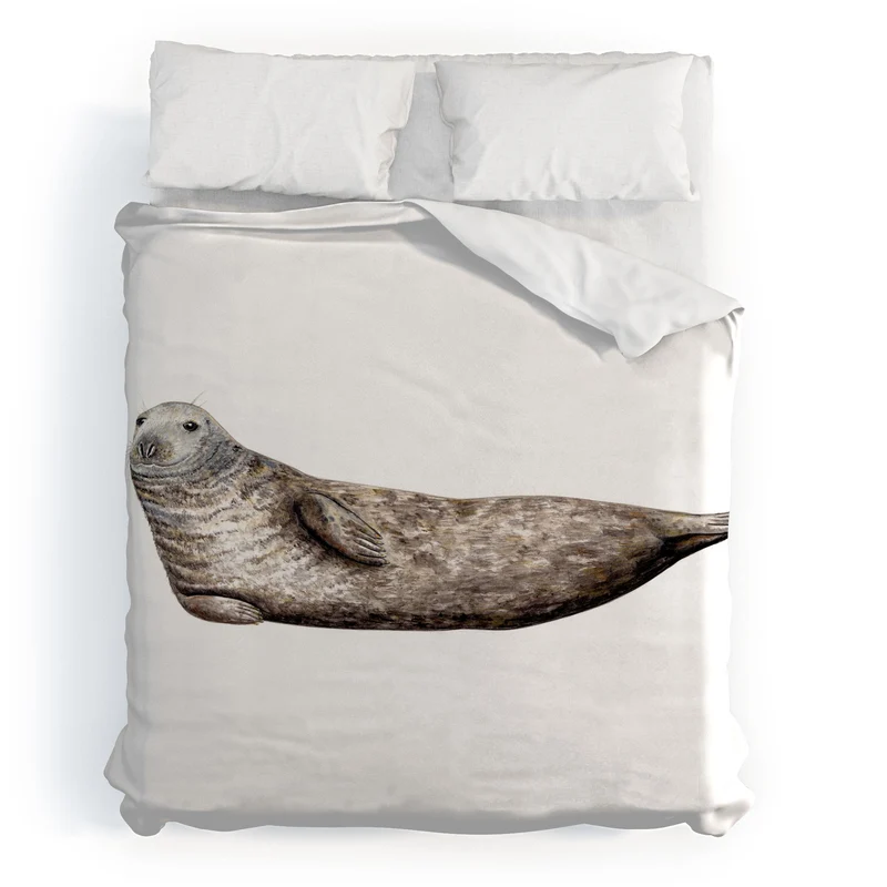 Grey seal Duvet Cover