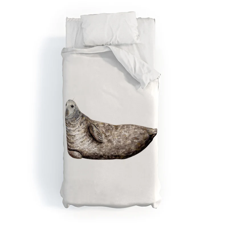 Grey seal Duvet Cover