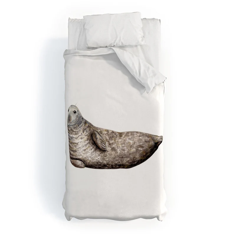 Grey seal Duvet Cover