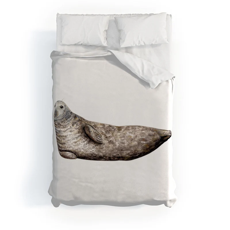 Grey seal Duvet Cover