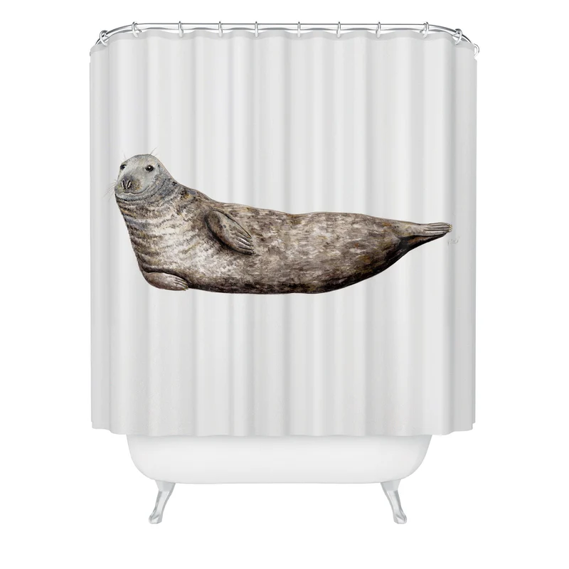 Grey seal Shower Curtain