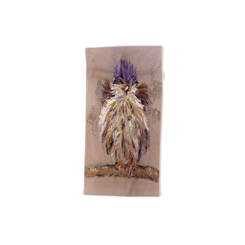 Colorful Feathered Bird Bath Towel