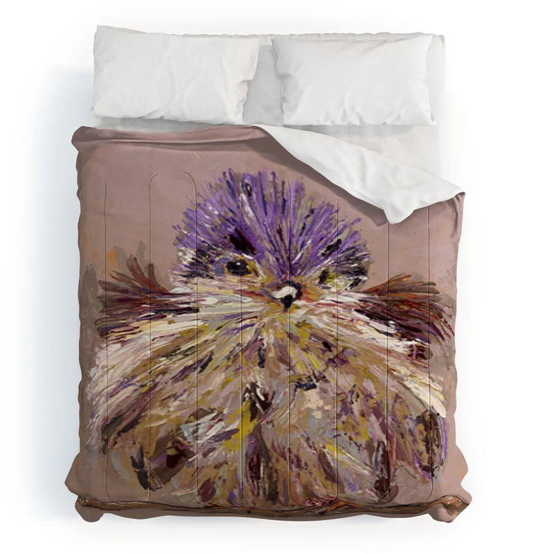 Colorful Feathered Bird Comforter