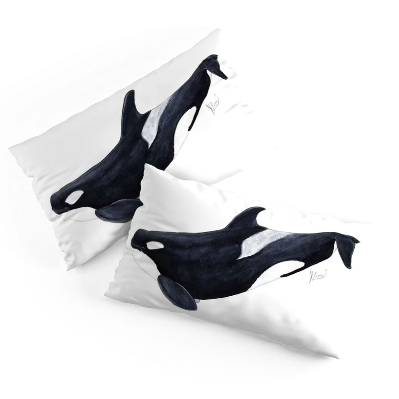 Orca killer whale Orcinus orca Pillow Sham