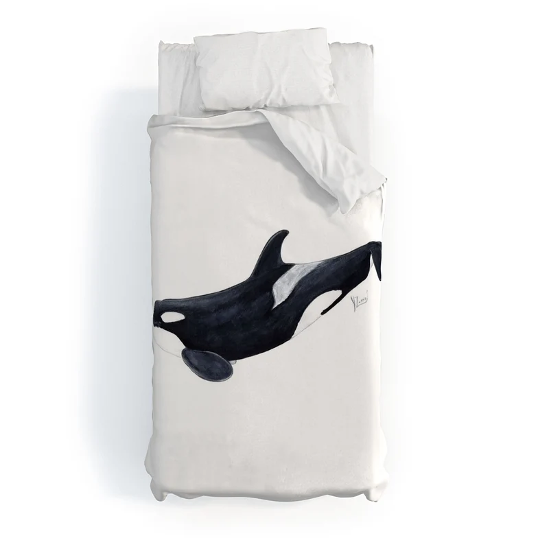 Orca killer whale Orcinus orca Duvet Cover