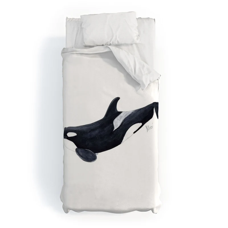 Orca killer whale Orcinus orca Duvet Cover